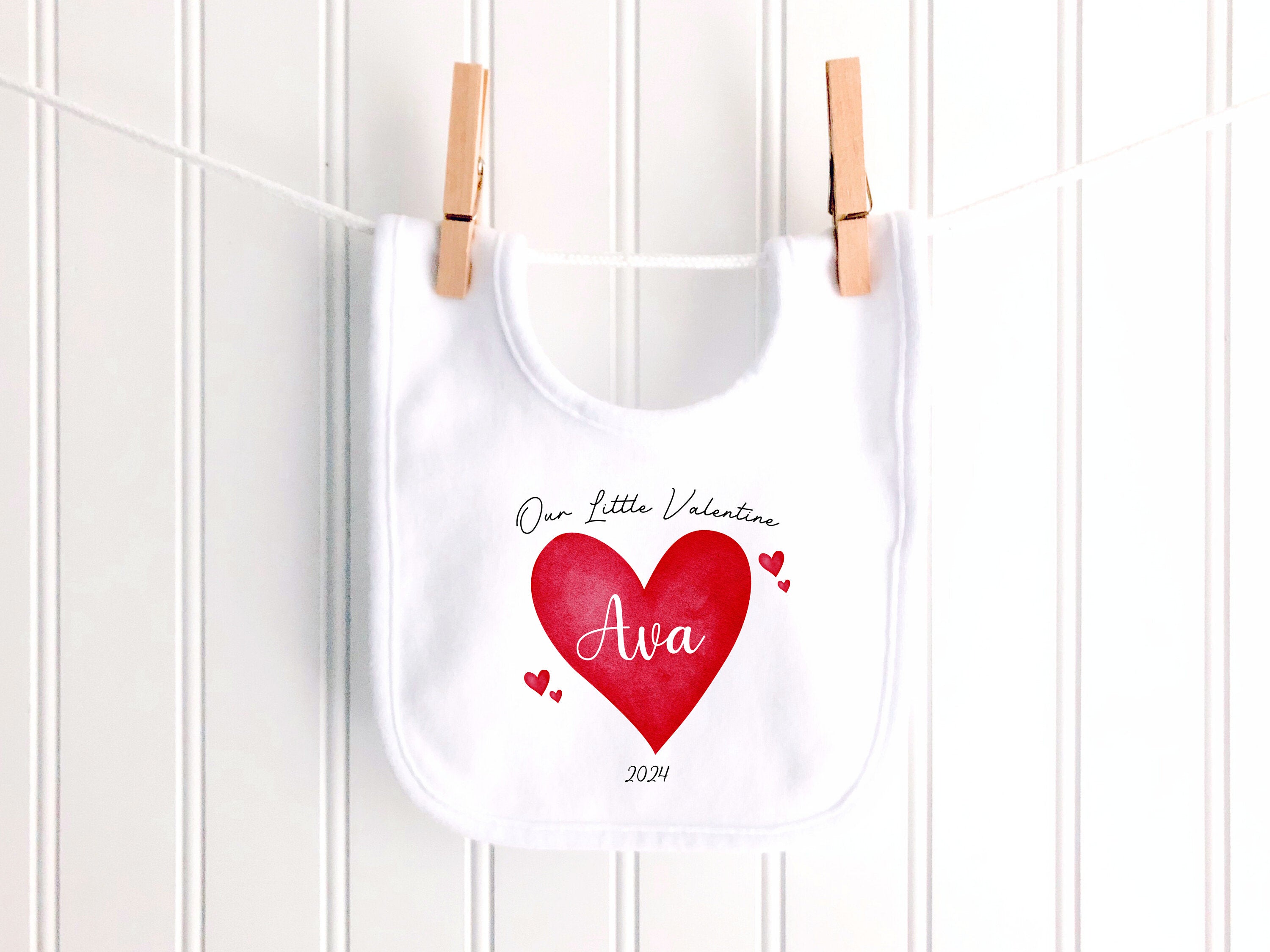Our Little Valentine Heart Personalised Sleepsuit/Babygrow