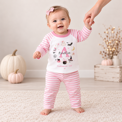 Personalised Halloween Wreath Pyjamas