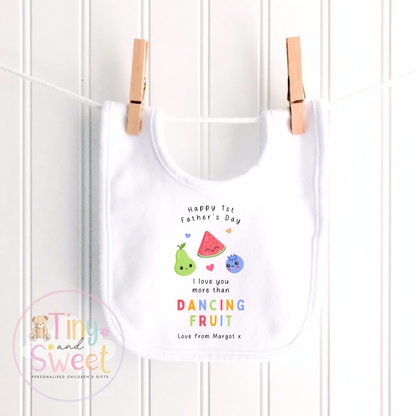 Fathers Day Dancing Fruit Personalised Sleepsuit