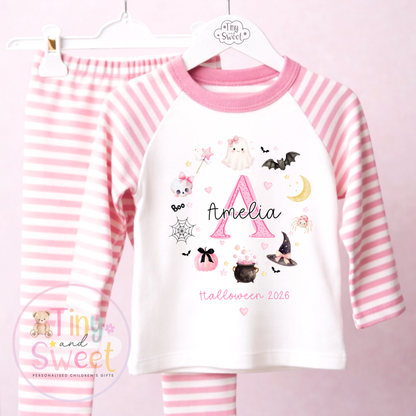 Personalised Halloween Wreath Pyjamas