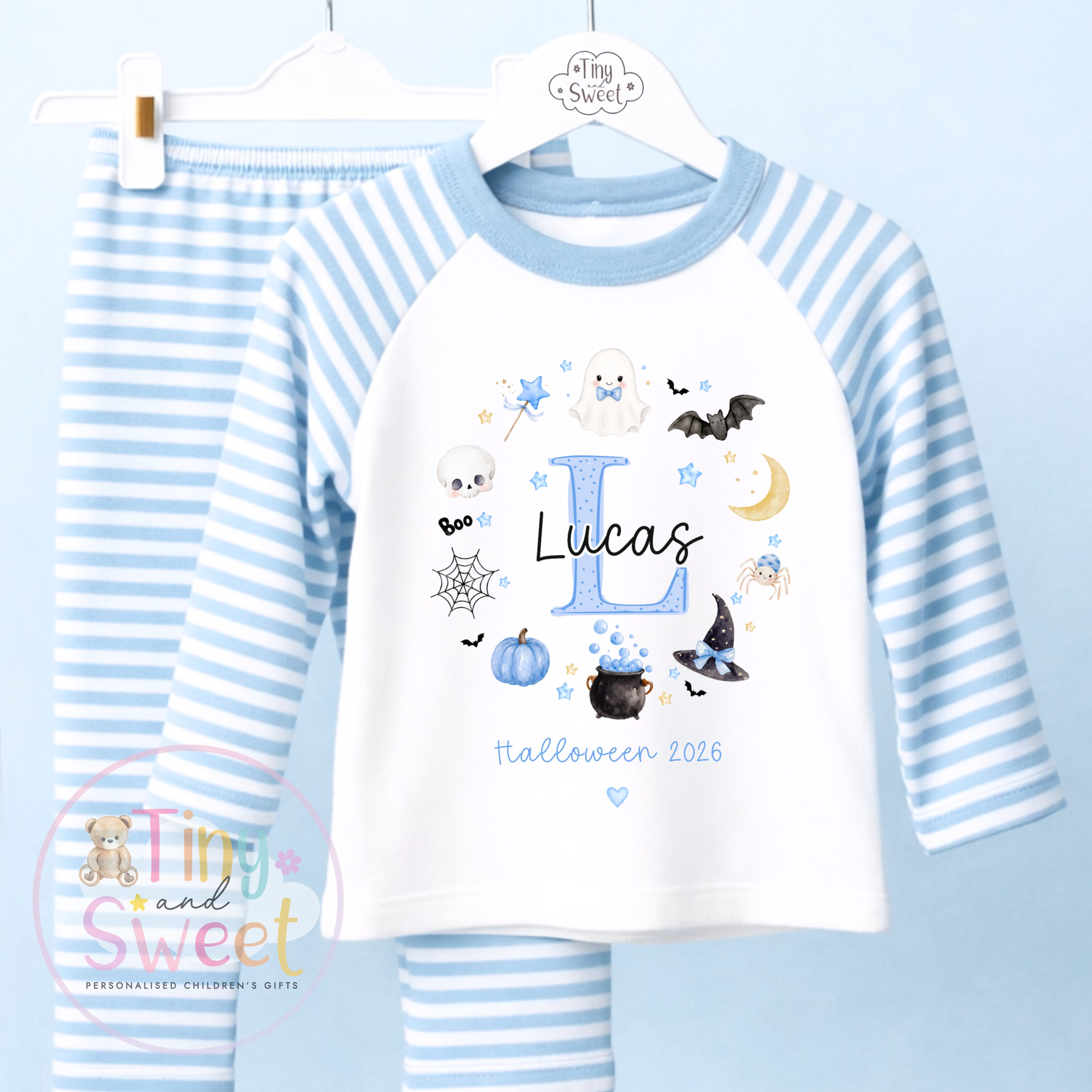 Personalised Halloween Wreath Pyjamas