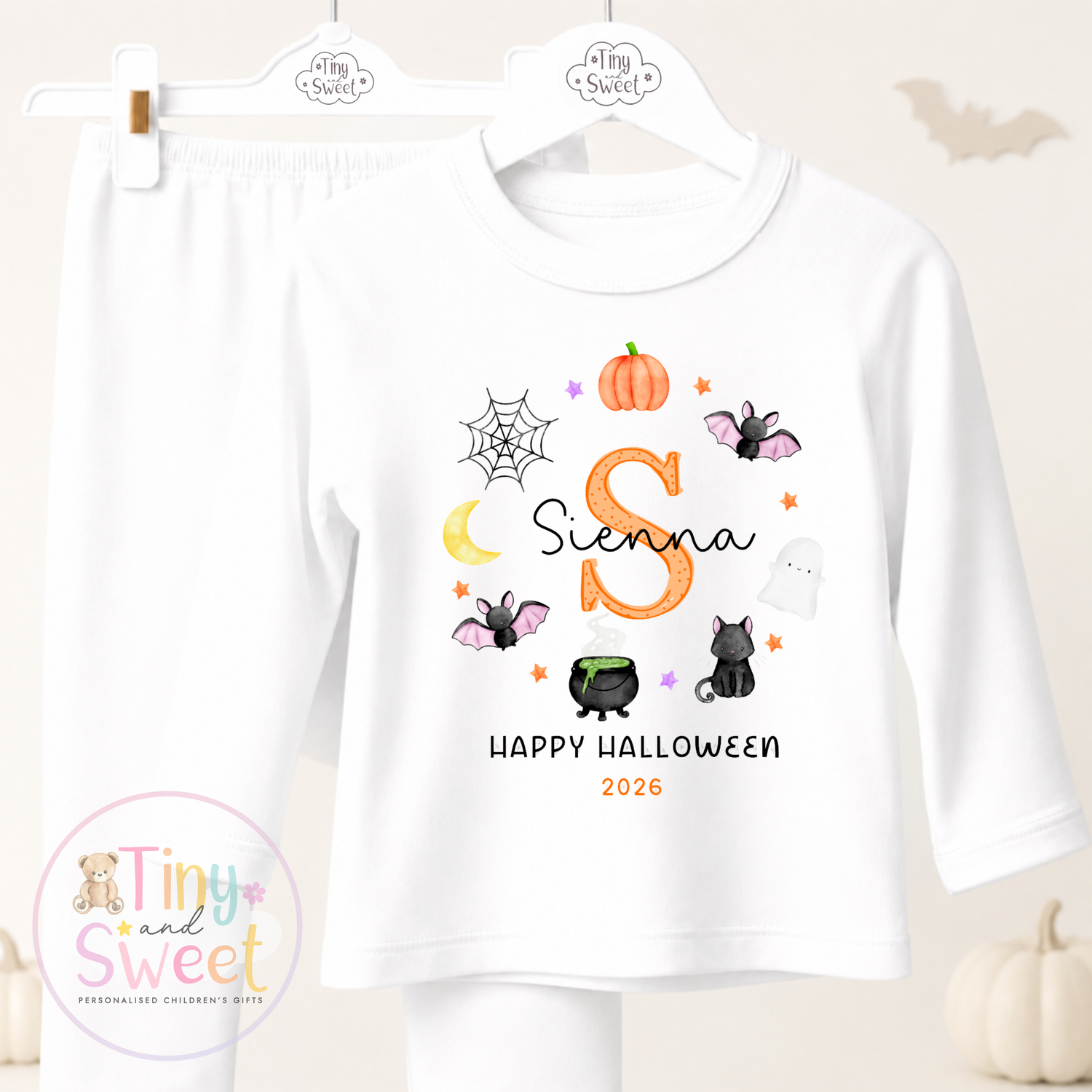 Personalised Halloween Classic Wreath Pyjamas