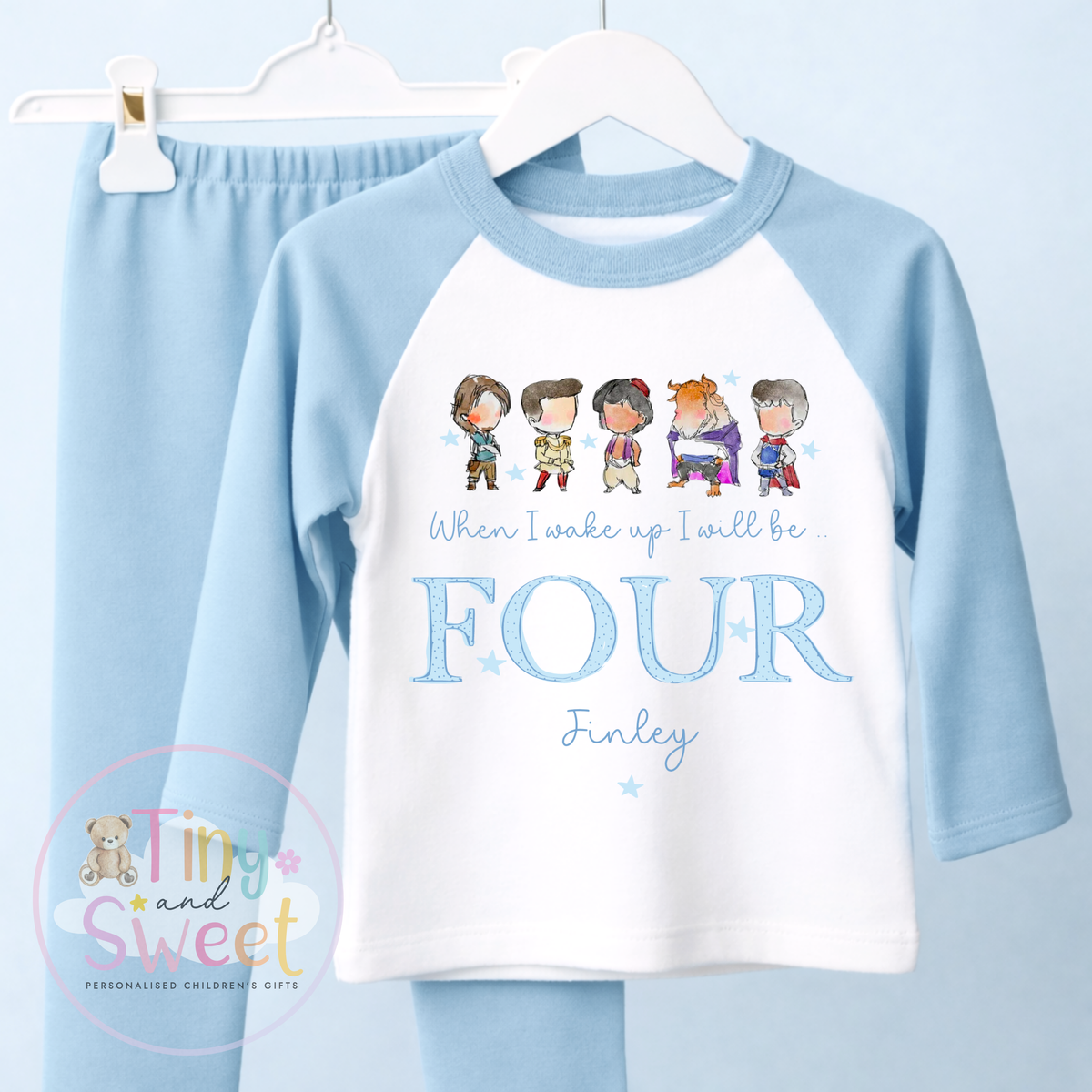 Blue Prince Personalised Birthday Pyjamas (Any Age!)