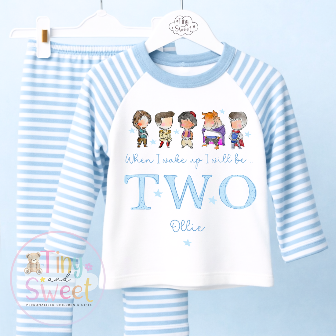 Blue Prince Personalised Birthday Pyjamas (Any Age!)