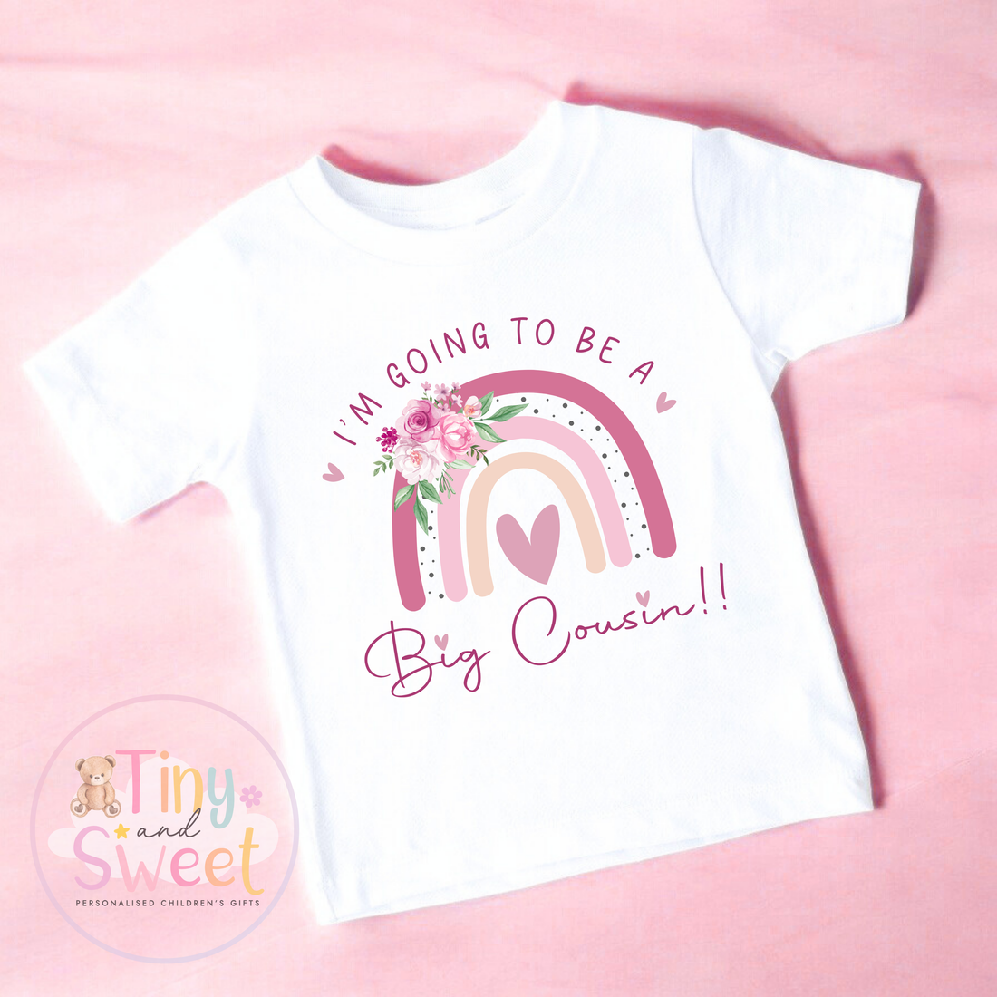 Big Cousin Floral Rainbow T Shirt