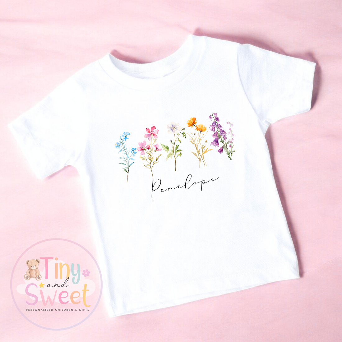 Wildflower Personalised T Shirt