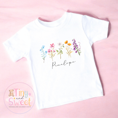 Wildflower Personalised T Shirt