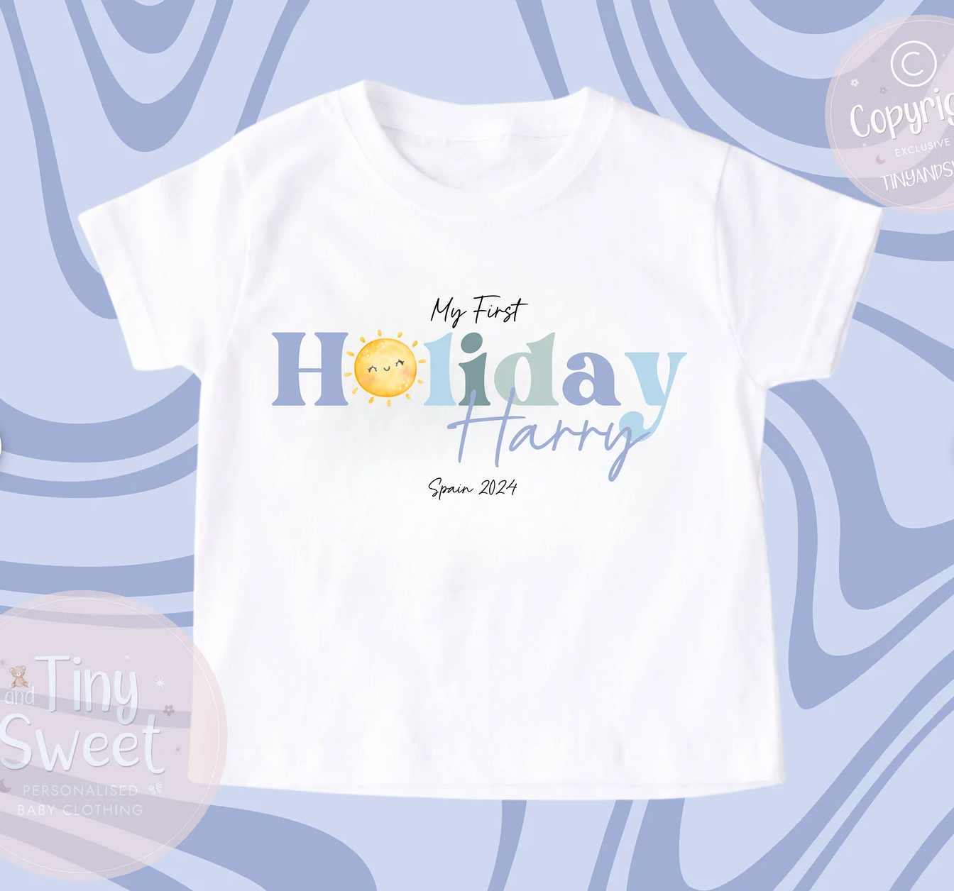 My First Holiday Personalised T Shirt