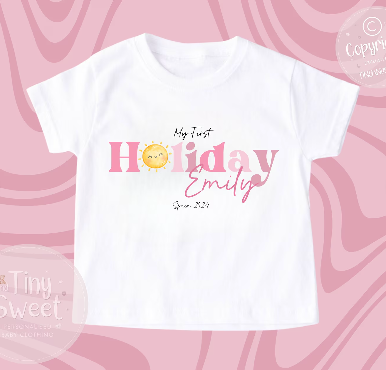 My First Holiday Personalised T Shirt