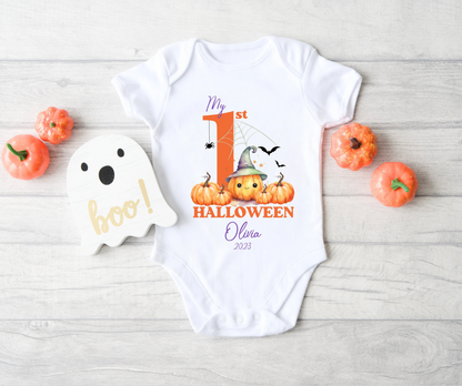 Babies First Halloween Personalised Sleepsuit