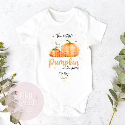 Pumpkin Patch Personalised Sleepsuit
