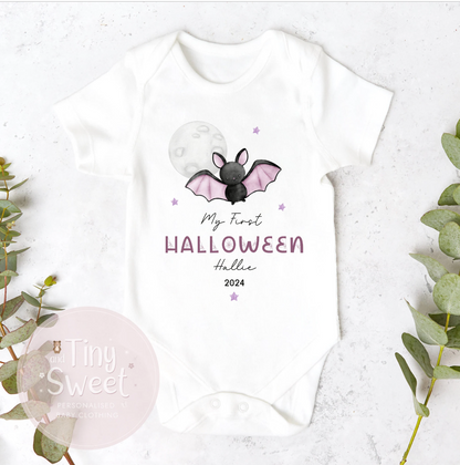 Bat Personalised Halloween Sleepsuit
