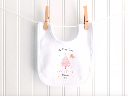 Personalised Fairy First Christmas Sleepsuit