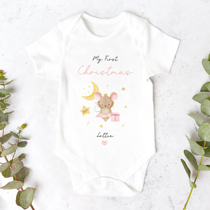Personalised Ballerina Christmas Sleepsuit