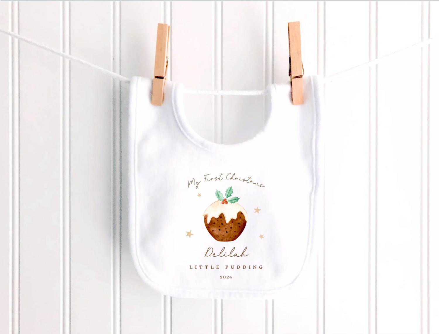 Personalised Christmas Pudding Sleepsuit