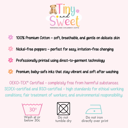 Fathers Day Dancing Fruit Personalised Sleepsuit