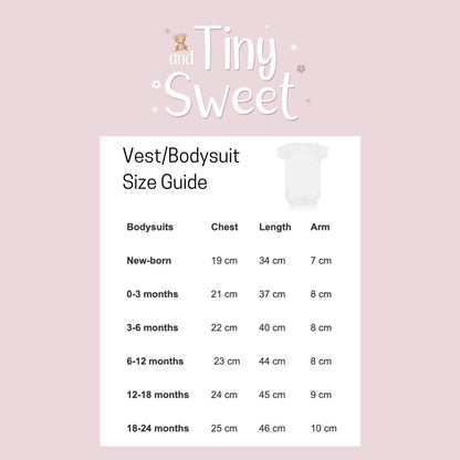 1st Birthday As My Mummy Teddy Bear Rainbow Personalised Sleepsuit/Babygrow
