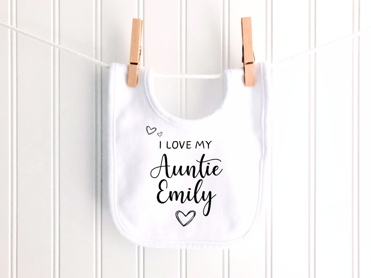 Personalised Baby Grow Vest, I Love my Auntie Uncle, Nanny Vest, Pregnancy Announcement, Baby Surname, New Baby, Due Date Reveal, Baby Gift