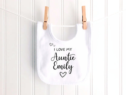 Personalised Baby Grow Vest, I Love my Auntie Uncle, Nanny Vest, Pregnancy Announcement, Baby Surname, New Baby, Due Date Reveal, Baby Gift