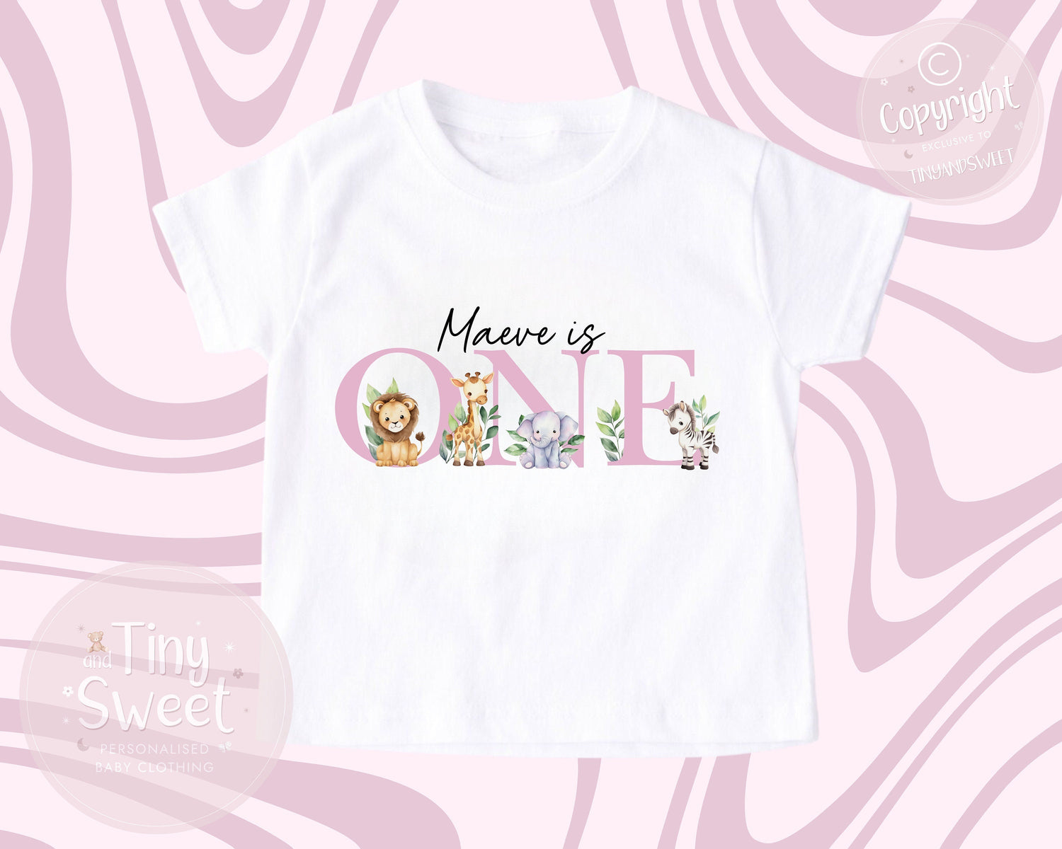 Personalised Safari First Birthday T-shirt, 1st Birthday T Shirt, Safari 1st Birthday T Shirt, 1st Birthday, First Birthday