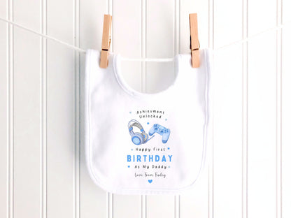 Happy Birthday Daddy, 1st Birthday as My Daddy, Gaming Dad, New Dad Gift, Dad Birthday, Daddy Birthday, Sleepsuit Babygrow Bodysuit Dad