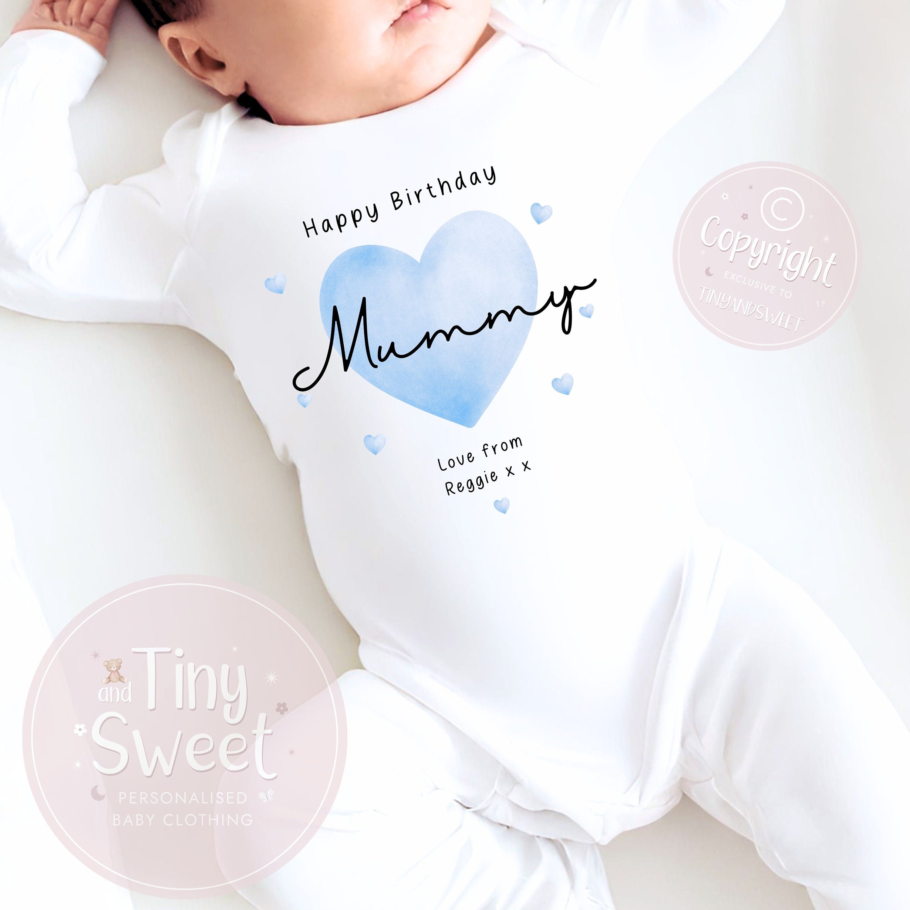 Happy Birthday Mummy, 1st Birthday as My Mummy, New Mum Gift, Mum Birthday, Mummy Birthday, Sleepsuit Babygrow Bodysuit Mum Birthday