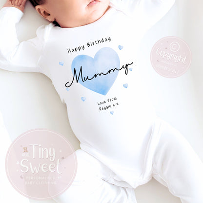 Happy Birthday Mummy, 1st Birthday as My Mummy, New Mum Gift, Mum Birthday, Mummy Birthday, Sleepsuit Babygrow Bodysuit Mum Birthday