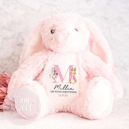 Personalised Christening Bunny, Christening Gift, Christening Keepsake, Personalised Christening Gifts, Baptism Gift, New Baby Gift