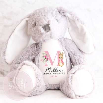 Personalised Christening Bunny, Christening Gift, Christening Keepsake, Personalised Christening Gifts, Baptism Gift, New Baby Gift