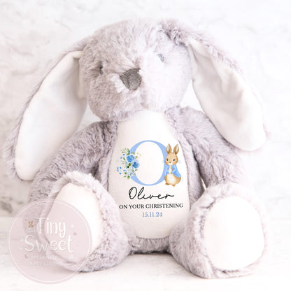 Personalised Christening Bunny, Christening Gift, Christening Keepsake, Personalised Christening Gifts, Baptism Gift, New Baby Gift