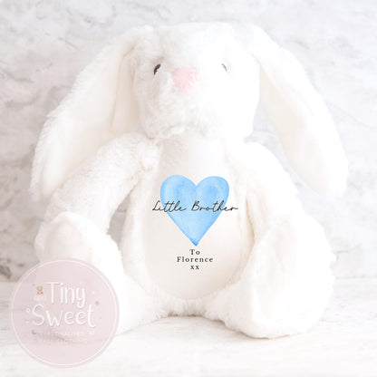 Personalised Little Brother Gift, Big Sister Announcement, New Baby Soft Toy, New baby gift, Newborn Gift, Baby Keepsake, Baby shower gift