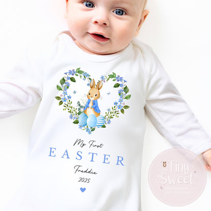 First Easter T Shirt, Easter T shirt, My 1st Easter, My First Easter, Babies first Easter sleepsuit, Easter baby outfit, New baby gift