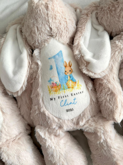 My First Easter Gift, 1st Easter Gift, Easter Bunny Toy, Personalised Easter Bunny, Soft Toy Keepsake, Name Bunny, Grandson Gift