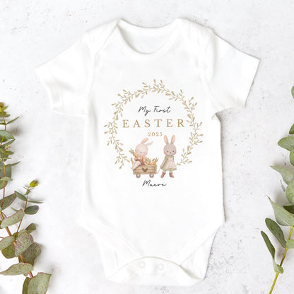 Easter Babygrow, 1st Easter, My First Easter, Babies first Easter sleepsuit, Beige Easter baby outfit, New baby gift