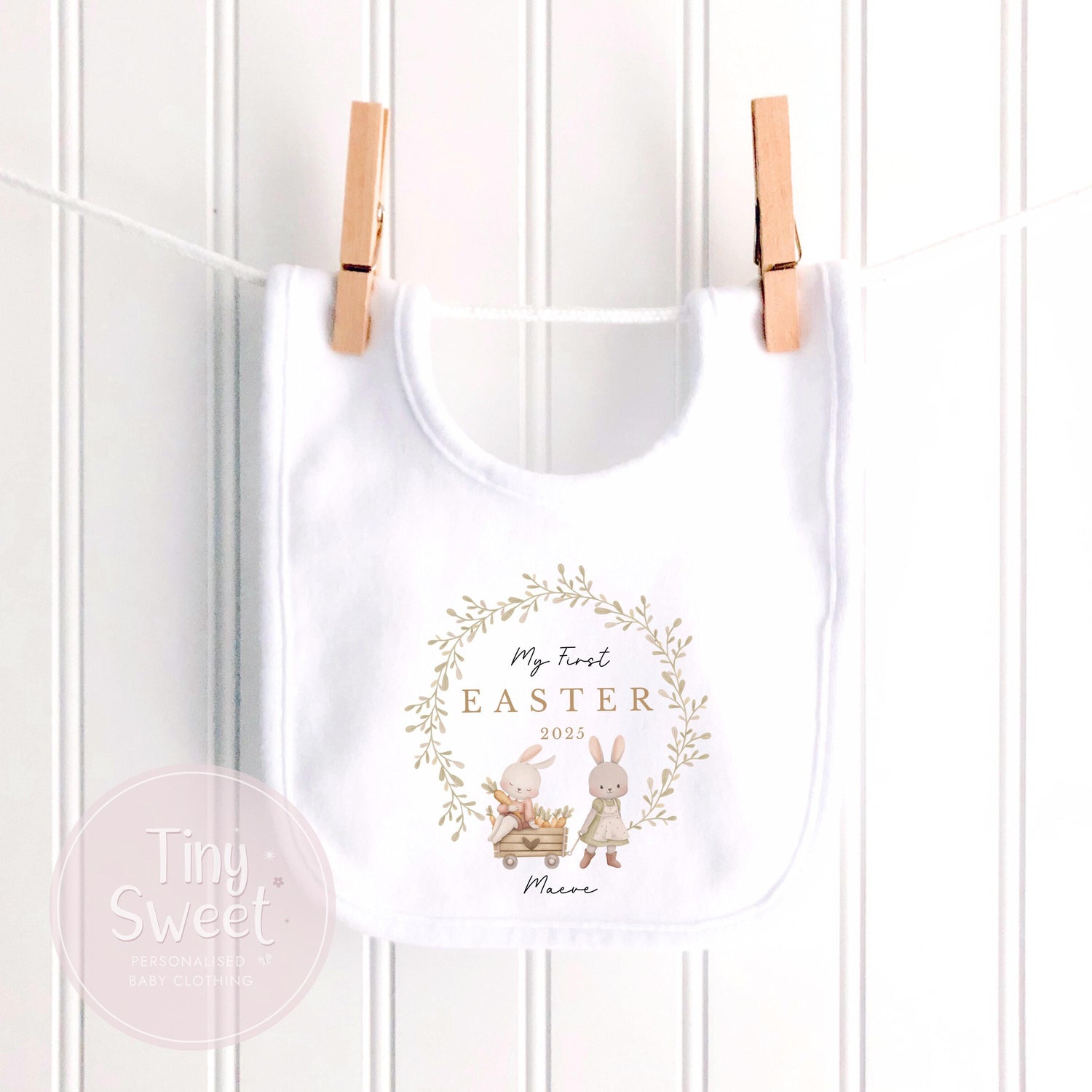 Easter Babygrow, 1st Easter, My First Easter, Babies first Easter sleepsuit, Beige Easter baby outfit, New baby gift