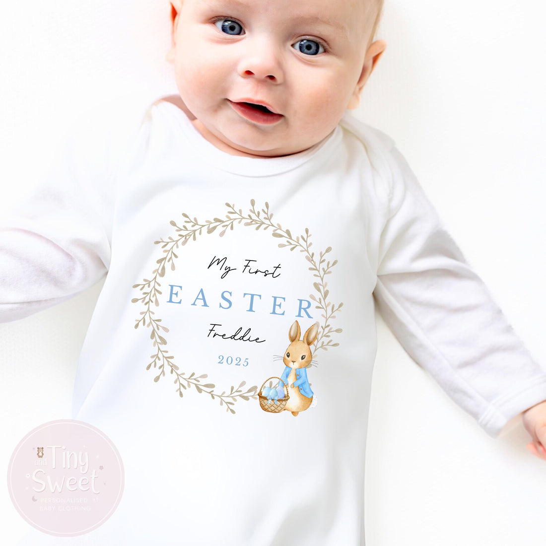 Easter Babygrow, Easter Sleepsuit, My 1st Easter, My First Easter, Babies first Easter sleepsuit, Easter baby outfit, New baby gift