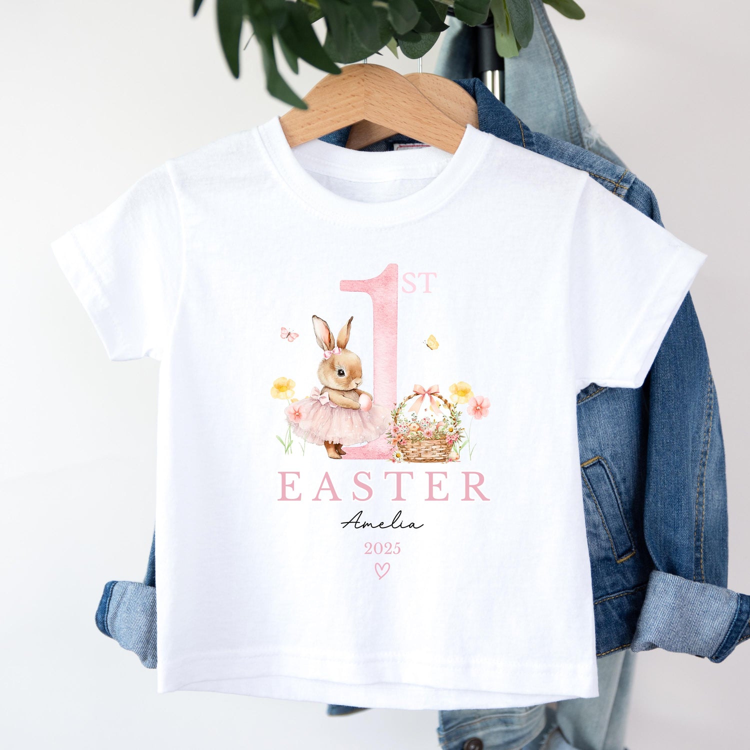 Easter Babygrow, 1st Easter, My First Easter, Babies first Easter sleepsuit, Pink Easter baby outfit, New baby gift, Personlised Easter