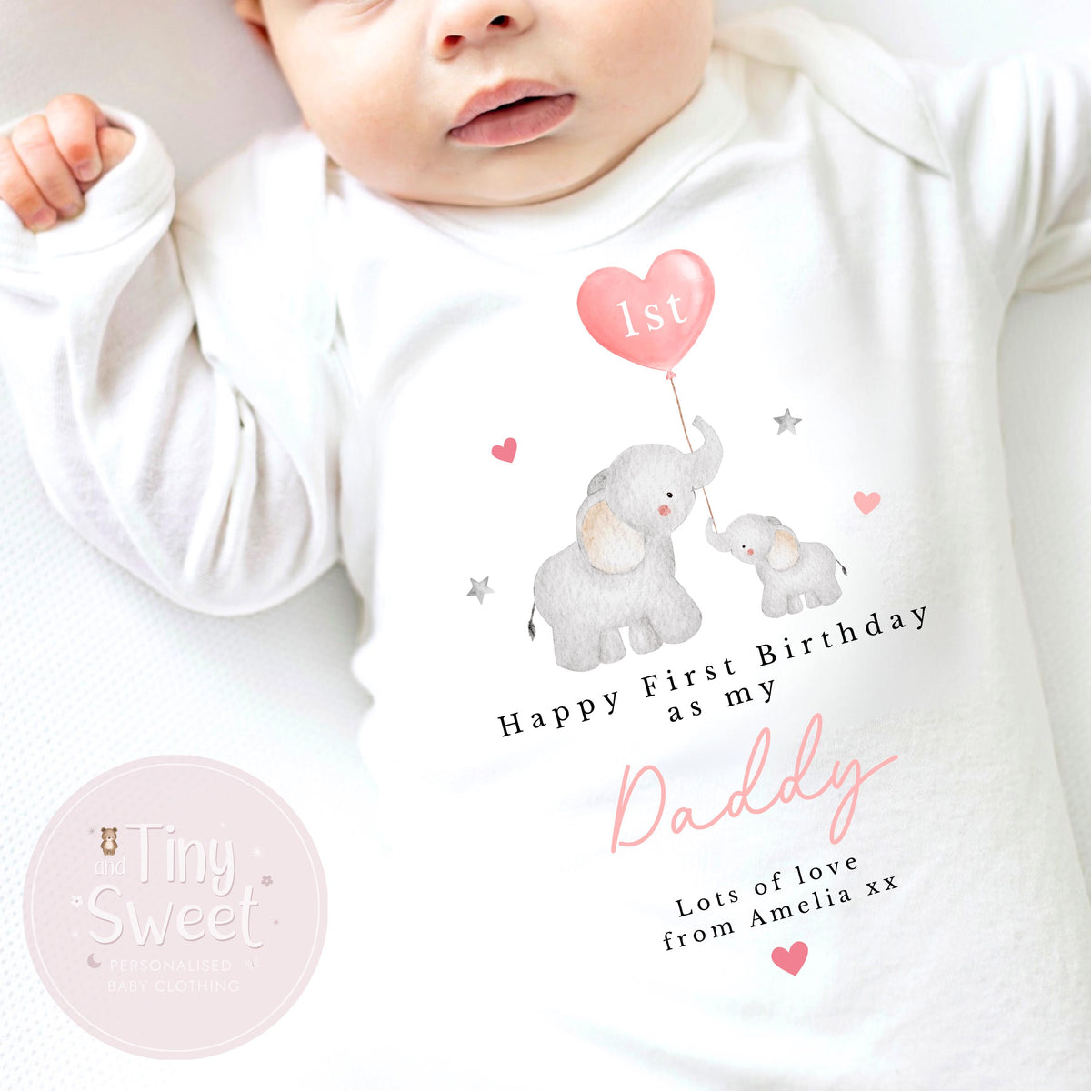 Happy Birthday Daddy, 1st Birthday as My Daddy, New Dad Gift, Dad Birthday, Daddy Birthday, Sleepsuit Babygrow Bodysuit Dad Birthday