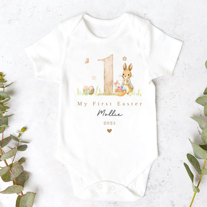 Easter T Shirt, Easter Sleepsuit, My 1st Easter, My First Easter, Babies first Easter T Shirt, Easter baby outfit, New baby gift