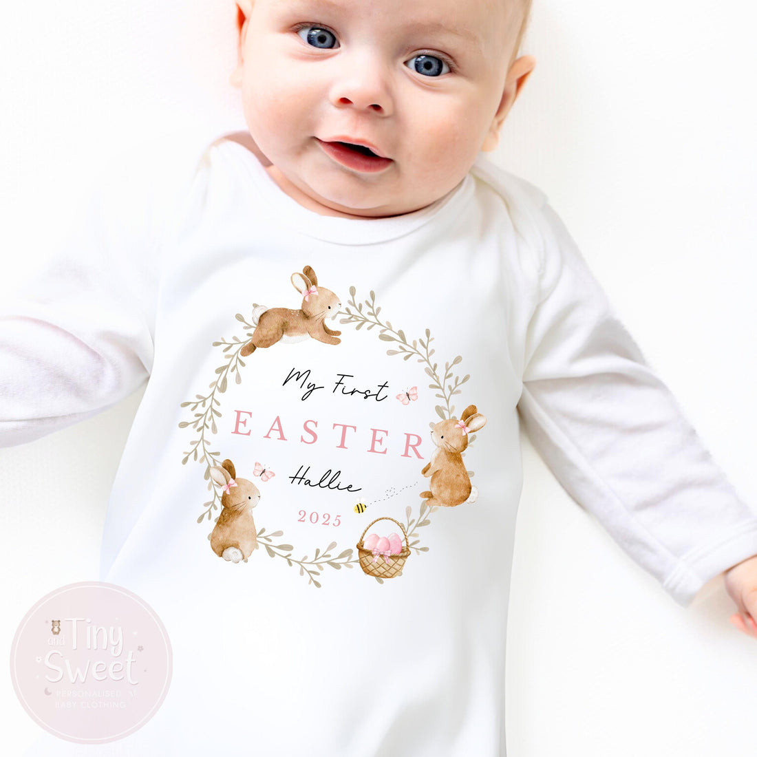 Easter Babygrow, Easter Sleepsuit, My 1st Easter, My First Easter, Babies first Easter sleepsuit, Easter baby outfit, New baby gift