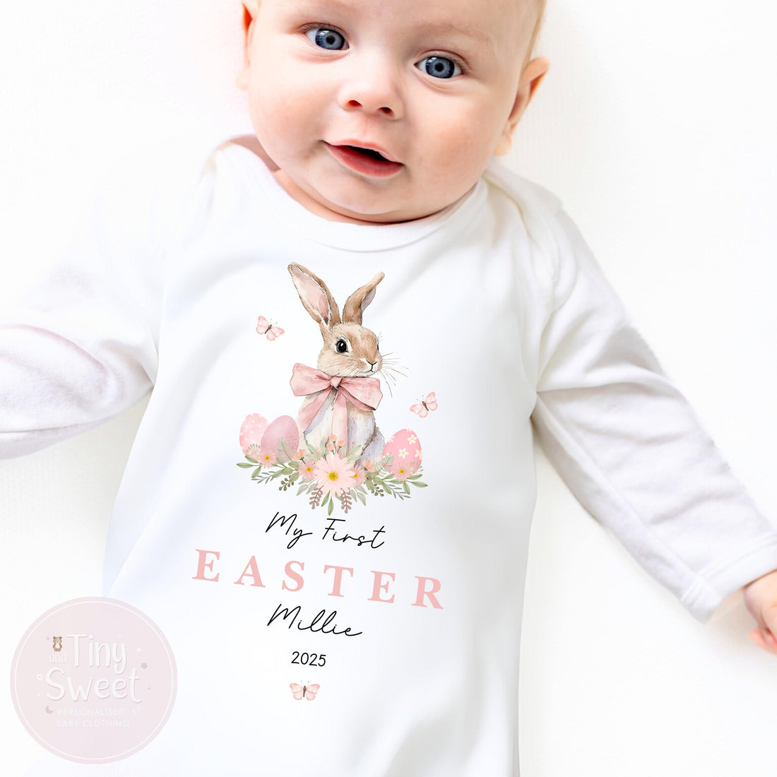 Easter T Shirt, Easter Sleepsuit, My 1st Easter, My First Easter, Babies first Easter sleepsuit, Easter baby outfit, New baby gift