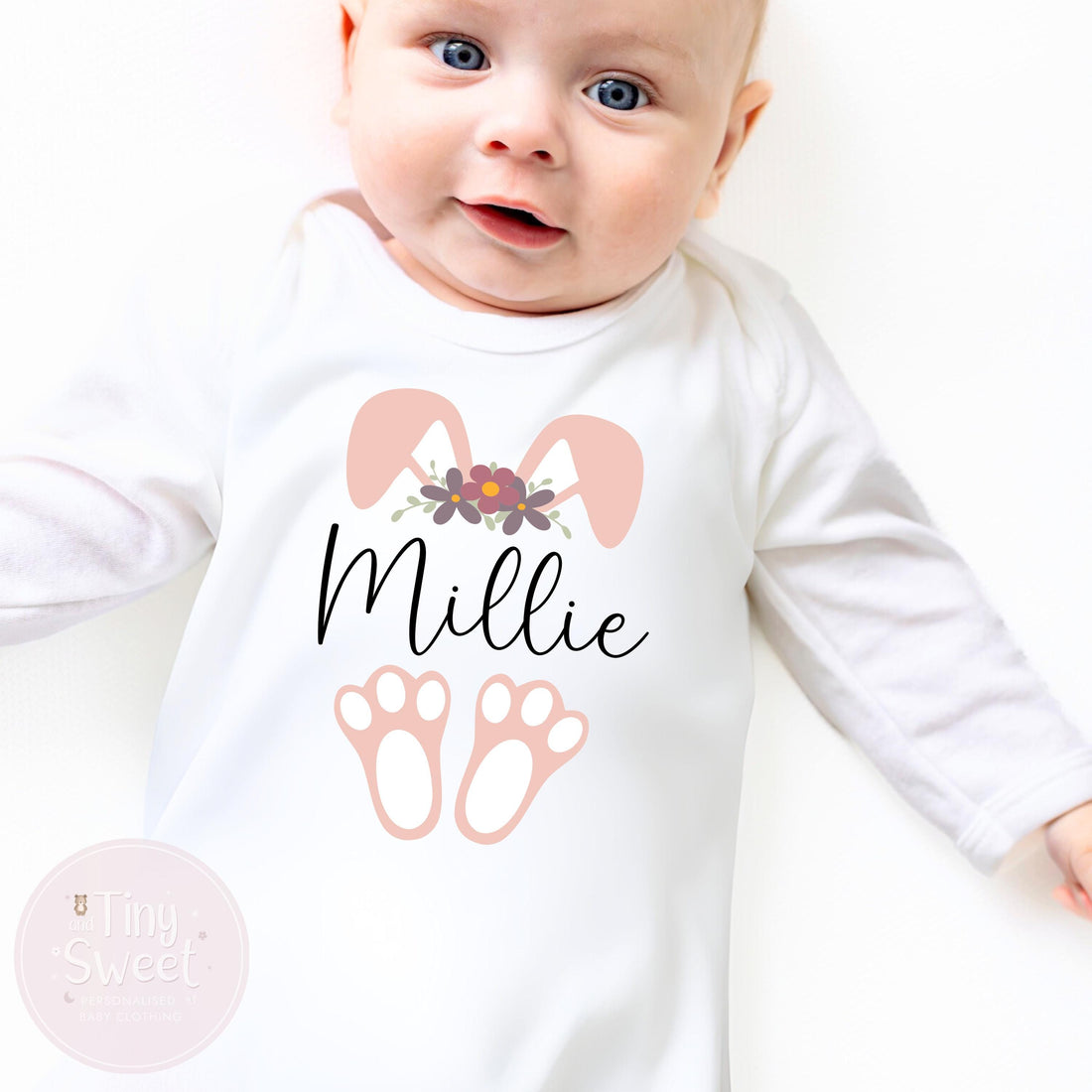 Easter Sleepsuit, Easter Name T Shirt, Toddler Easter T Shirt, Kids Easter, Babies first Easter sleepsuit, Easter baby outfit, New baby gift