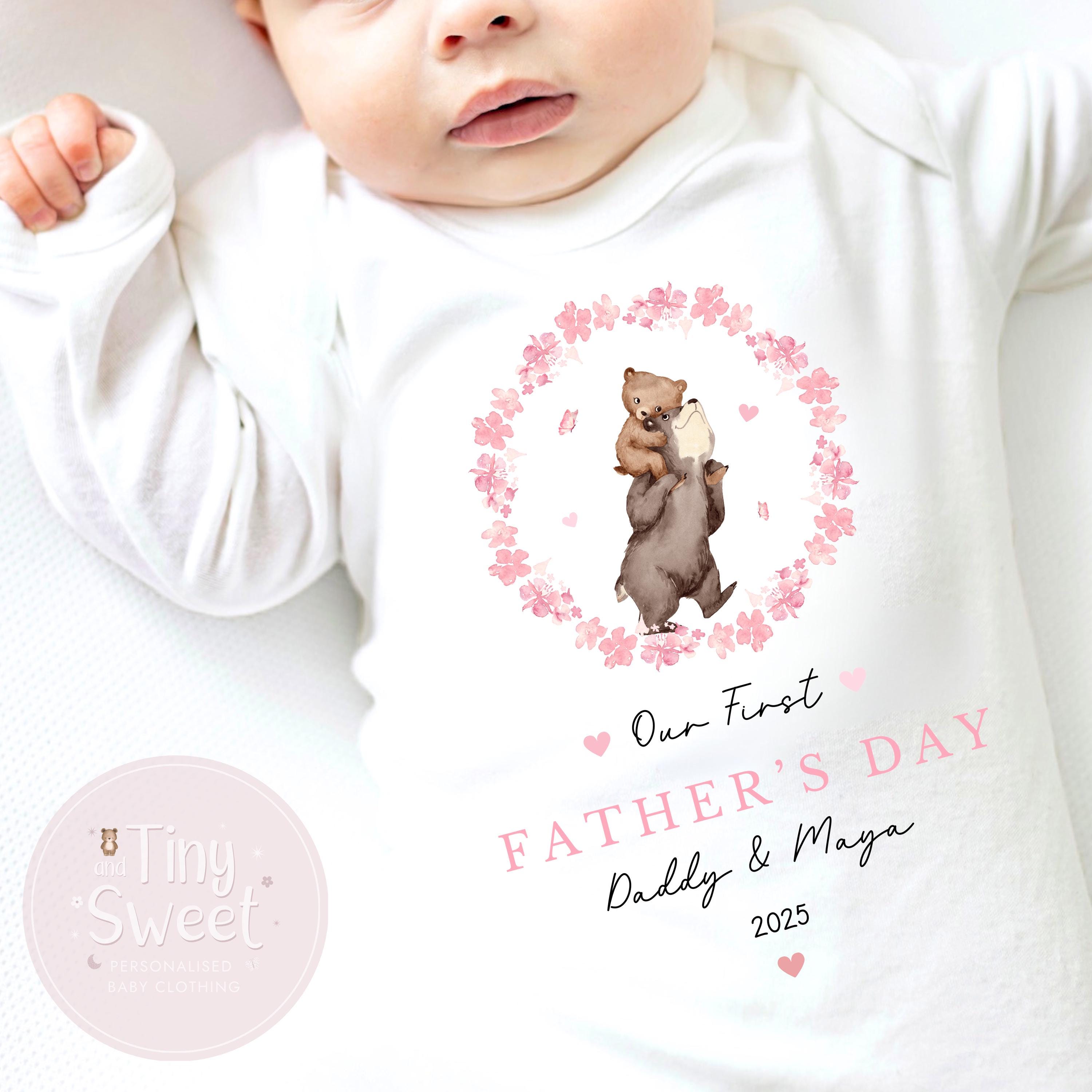 Fathers Day Sleepsuit, 1st Fathers Day As My Daddy, New Dad Gift, Fathers Day, 1st Fathers Day Babygrow, Sleepsuit Babygrow Bodysuit, Dad