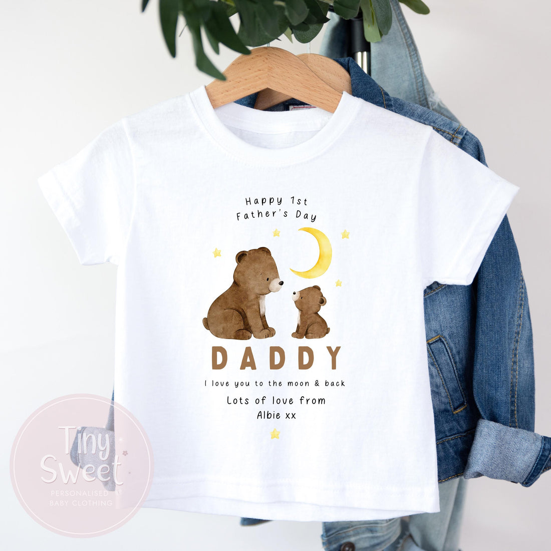 Daddy I Love You To The Moon And Back Personalised Sleepsuit/Babygrow