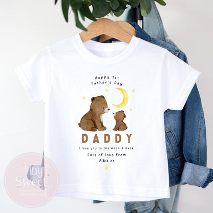 Daddy I Love You To The Moon And Back Personalised Sleepsuit/Babygrow