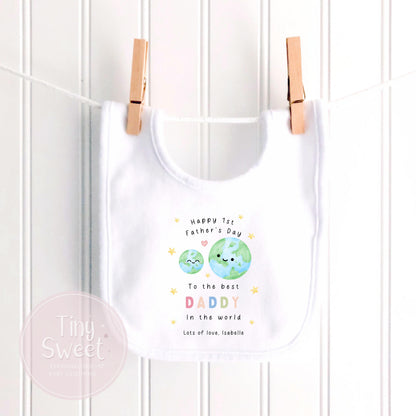Fathers Day Best Daddy In The World Personalised Sleepsuit