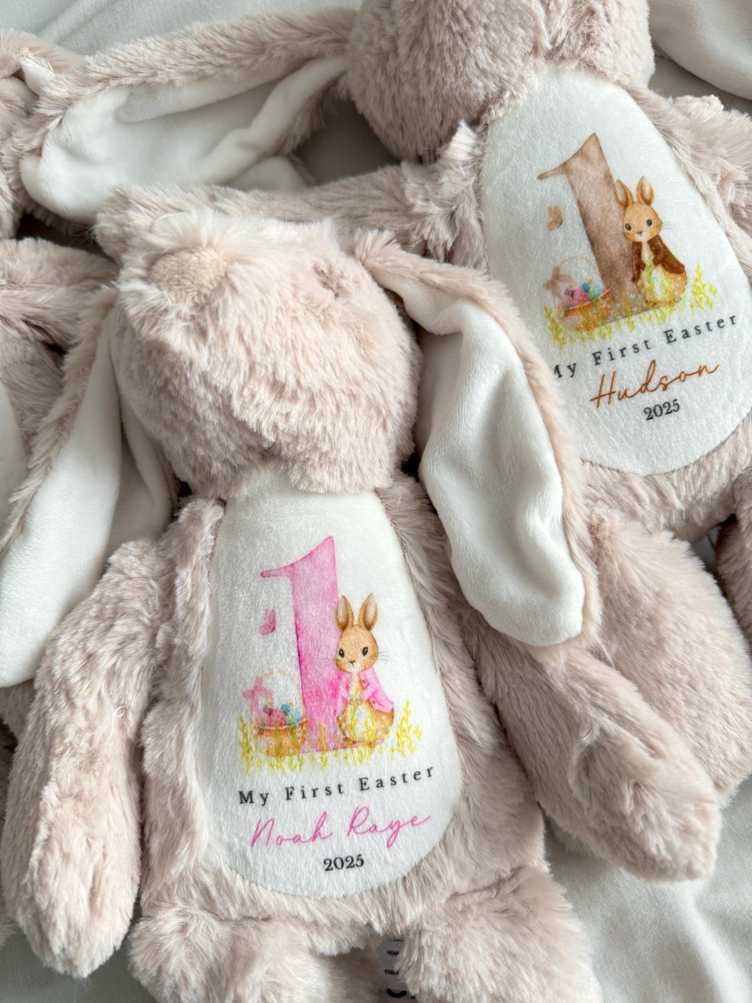 My First Easter Gift, 1st Easter Gift, Easter Bunny Toy, Personalised Easter Bunny, Soft Toy Keepsake, Name Bunny, Grandson Gift