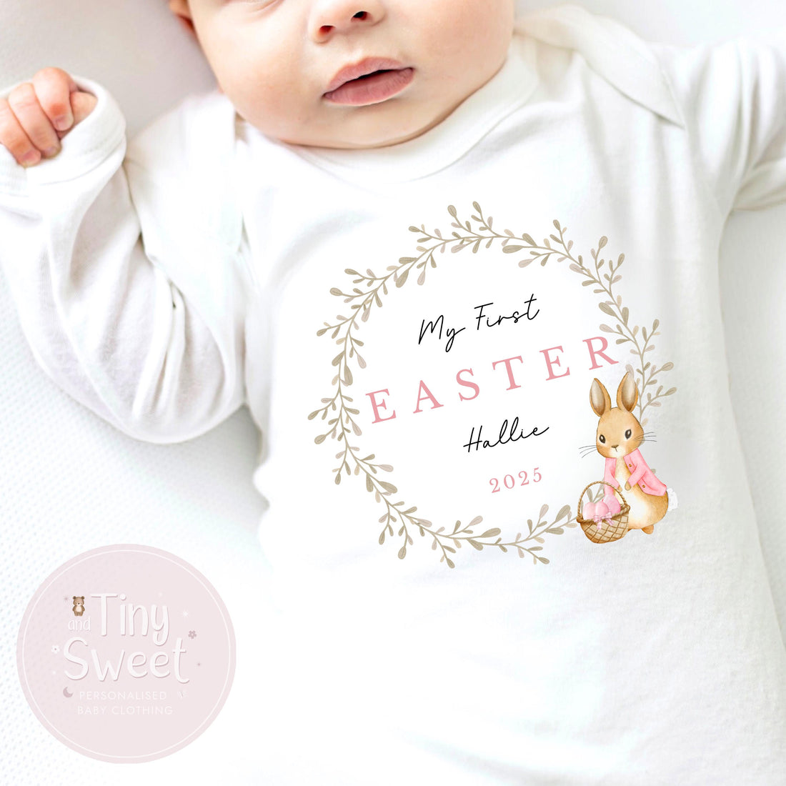 Easter Babygrow, Easter Sleepsuit, My 1st Easter, My First Easter, Babies first Easter sleepsuit, Easter baby outfit, New baby gift