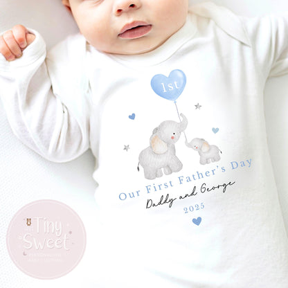 Fathers Day Sleepsuit, 1st Fathers Day As My Daddy, New Dad Gift, Fathers Day, 1st Fathers Day Babygrow, Sleepsuit Babygrow Bodysuit, Dad
