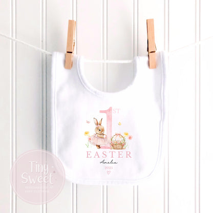 Easter Babygrow, 1st Easter, My First Easter, Babies first Easter sleepsuit, Pink Easter baby outfit, New baby gift, Personlised Easter